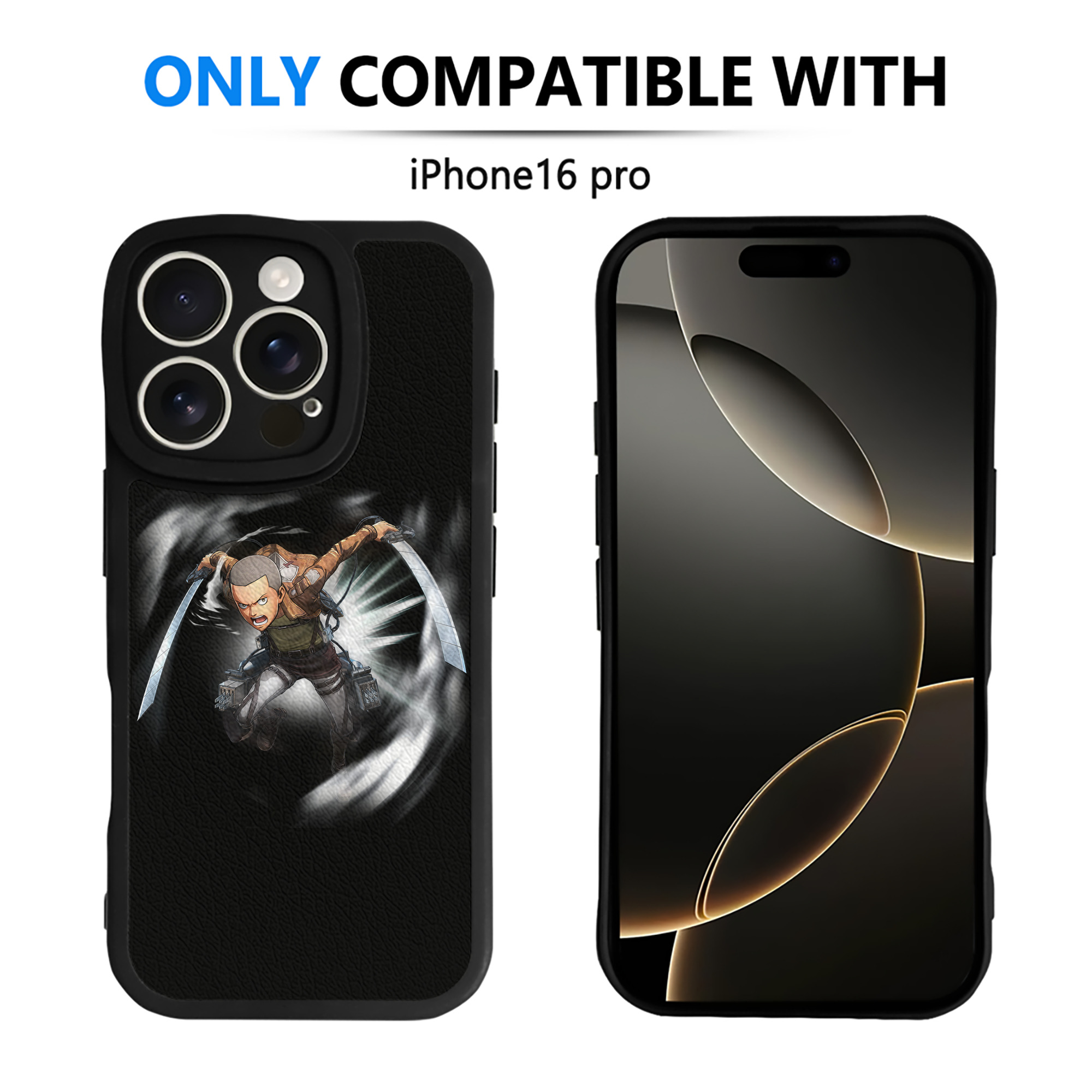（画像用） 進撃の巨人 コニー·スプリンガー Attack on Titan Connie Springer 【iPhone 16シリーズ対応】シリコンスマホケース（レザー調） 材質：シリコン
